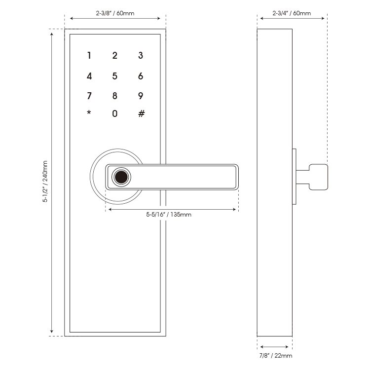 Cerradura digital con bluetooth JKBTNX4-2