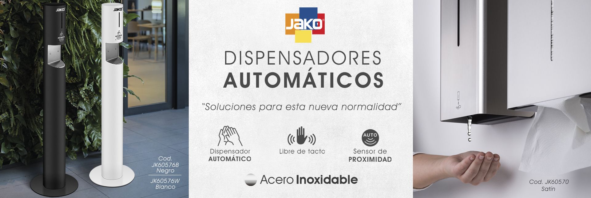 Dispensadores Automáticos de Gel o Jabón Jako Herrajes Dispensadores Automáticos de Gel o Jabón Jako Herrajes
