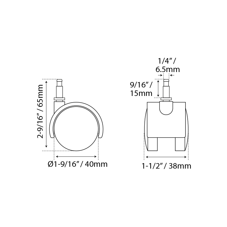 RODAJA CON PERNO A PRESIÓN MOD. R6023