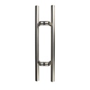 MANILLÓN TIPO H DESFASADO - SATÍN - 24&quot; - ACERO INOXIDABLE 304 - MOD. L24 (SET)