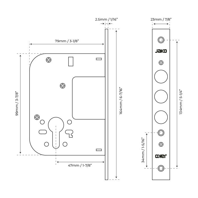 MECANISMO DE ALTA SEGURIDAD 220 INOXIDABLE - MOD.CER2205010JK