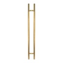 MANILLÓN TIPO H MOLETEADO - LATÓN SATINADO - LONGITUD 50&quot; - MODULAR - ACERO INOXIDABLE 304 - MOD. L22 (SET)