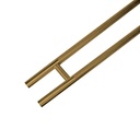 MANILLÓN TIPO H MOLETEADO - LATÓN SATINADO - LONGITUD 50&quot; - MODULAR - ACERO INOXIDABLE 304 - MOD. L22 (SET)