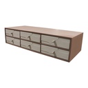 CABINETE COMBINADO MDF/CUERO (MARRON) 860*350*200MM