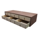 CABINETE COMBINADO MDF/CUERO (MARRON) 860*350*200MM