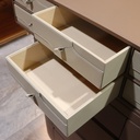 CABINETE COMBINADO MDF/CUERO (MARRON) 860*350*200MM