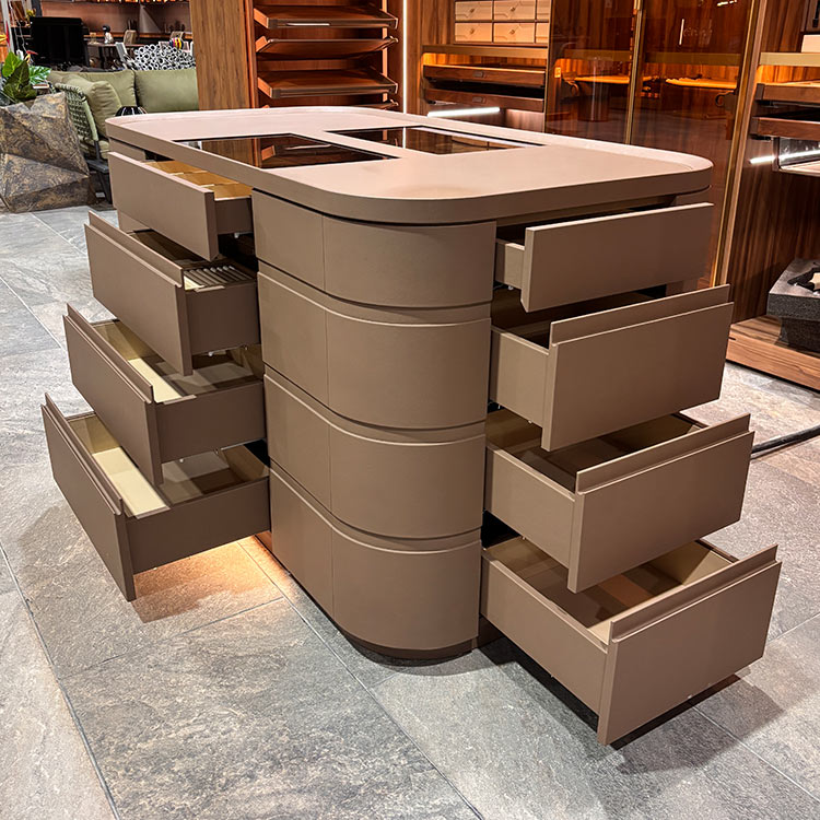 ARMARIO ISLA MDF/CUERO 1500*800*850MM