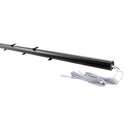 CAVA DE ALUMINIO DORADO(2340mm)C/SOPORTES OVALADOS,ILUMINACION LED