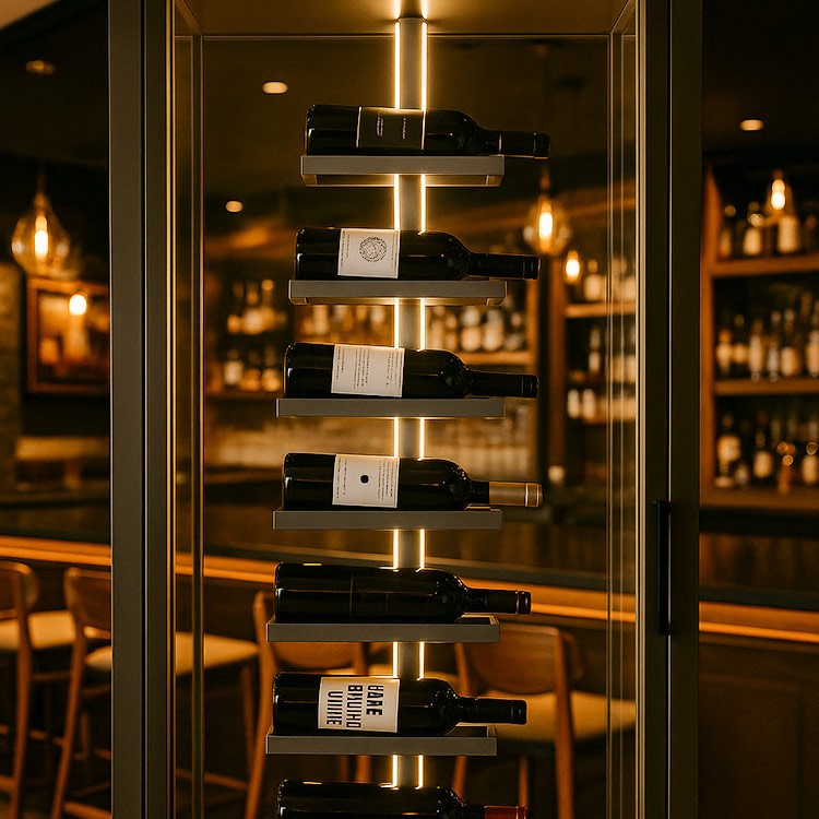 CAVA CON SOPORTES RECTANGULARES E ILUMINACION LED MOD.VAC-5017-2400