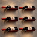 SOPORTE PARA BOTELLA DE VINO PARA MURO - ALUMINIO MOD.VAC5018-305
