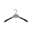 JUEGO DE PERCHAS PARA MUJER (MADERA CON CUERO) 6 PIEZAS BEIGE - MOD. PER3201