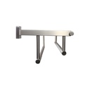 REPISA P/BAÑO CON TOALLERO DOBLE DE ACERO INOXIDABLE 600x198x120 mm. SATINADO LP198