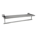 REPISA P/BAÑO CON TOALLERO DE ACERO INOXIDABLE 600x198x120 mm. SATINADO LP197