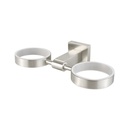 PORTAVASOS DOBLE PARA BAÑO DE ACERO INOXIDABLE - MOD. VAS202