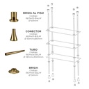 BRIDA AL PISO DE ALUMINIO COD.REP402