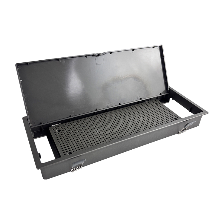 SOPORTE PARA FUENTE DE ALIMENTACIÓN CON PUERTA DE PLÁSTICO A PRUEBA DE FUEGO GRIS