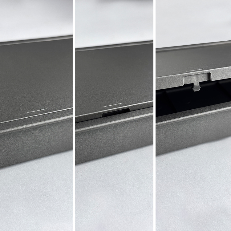 SOPORTE PARA FUENTE DE ALIMENTACIÓN CON PUERTA DE PLÁSTICO A PRUEBA DE FUEGO GRIS