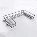 CANASTILLA PARA COCINA DESLIZABLE GRIS OSBCURO (900MM) - MOD. OCB3107