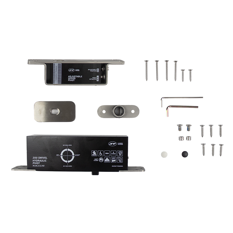 PIVOTE HIDRÁULICO CON RETENCION 360° PUERTA HASTA 200KG - MOD. JK05212HO