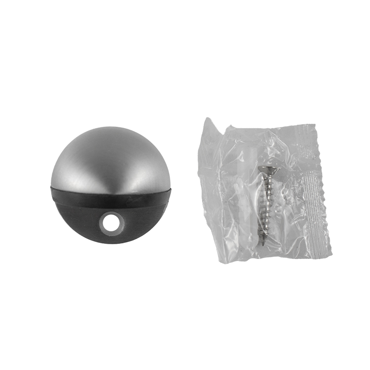 TOPE DE PISO MEDIA LUNA - ACERO INOXIDABLE 304 - (Alt. 28mm) MOD. CMD001
