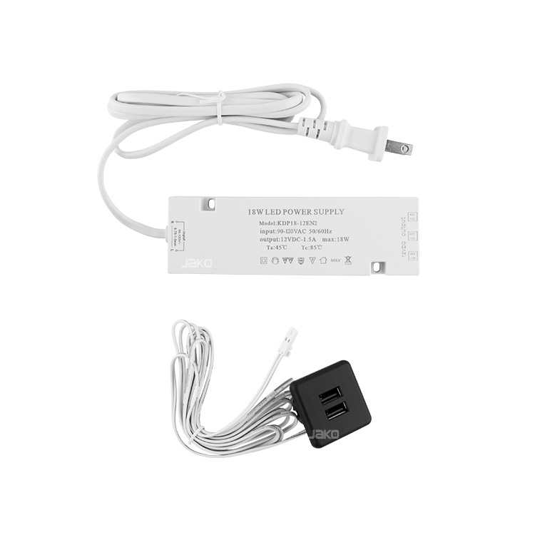 CARGADOR PARA MUEBLE DOBLE USB CUADRADO MOD. JKUSB001