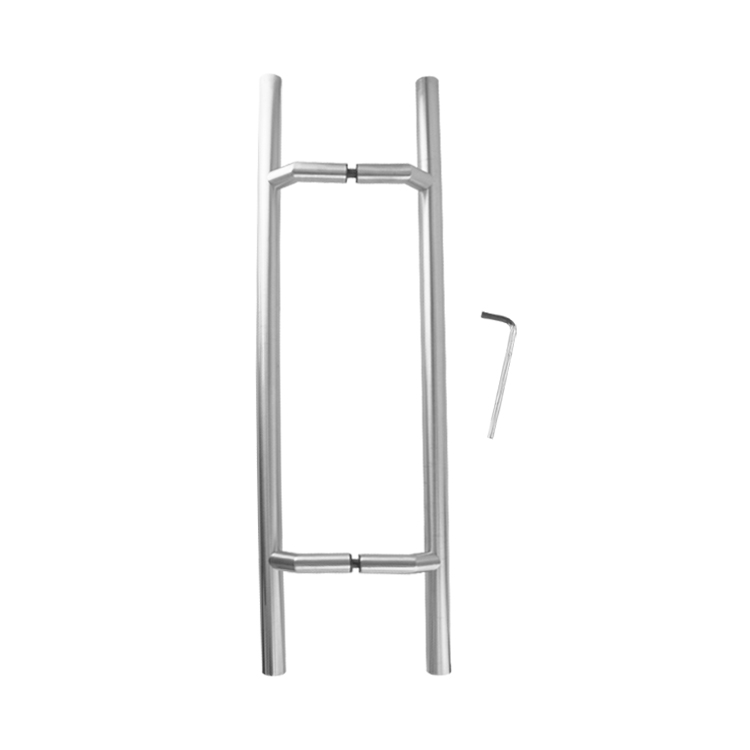 MANILLÓN TIPO H DESFASADO SATÍN ACERO INOXIDABLE SET MOD. L42