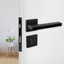AMSTERDAM TÜRGRIFFE DOOR LOCK GRAY/WOOD TUR.MAN.1811GM