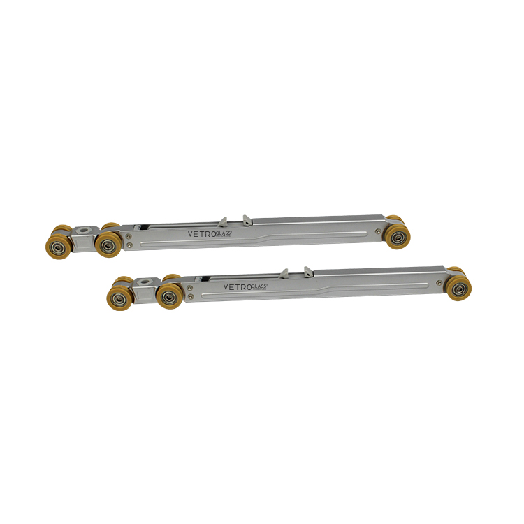 SLIDING DOOR HARDWARE WITH SOFT-CLOSE SYSTEM FOR GLASS DOOR 260 LBS MOD.JM90AX2-120