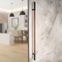 MANILLÓN TIPO H MOLETEADO - GRIS PLOMO / COBRE  - 50&quot; - MODULAR - ACERO INOXIDABLE 304 - MOD. L22 (SET)