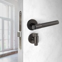 CERRADURA DE PUERTA MOLETEADO - ACERO INOXIDABLE - COD.M22034SS