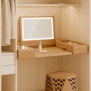 Designer Dressing Table MDF / Leather / Glass Finish Mod. JKA3250-1140C