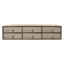 CABINETE COMBINADO MDF/CUERO (MARRON)