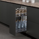 EXTRAIBLE DE COCINA ALUMINIO TAPETE ANTIDESLIZANTE (2 CANASTILLAS)