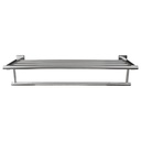 REPISA P/BAÑO CON TOALLERO DE ACERO INOXIDABLE 600x198x120 mm. SATINADO LP197