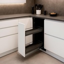 EXTRAIBLE DE COCINA ALUMINIO TAPETE ANTIDESLIZANTE (2 CANASTILLAS) - MOD. OCB6406
