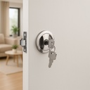 CERRADURA REDONDA PARA PUERTAS CORREDIZAS C/LLAVE - MOD. CMY020ET-SN