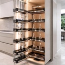 DESPENSA EXTRAIBLE DE ALUMINIO CON MDF (6 CANASTILLAS) - MOD. OCB7660