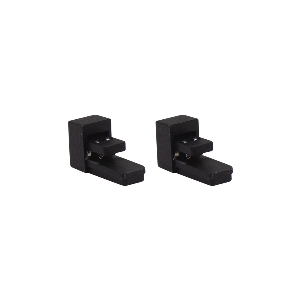 SET DE 2 TAPA MAGNÉTICAS NEGRO PARA PERFIL DE LUZ LED - MOD. LJ06100