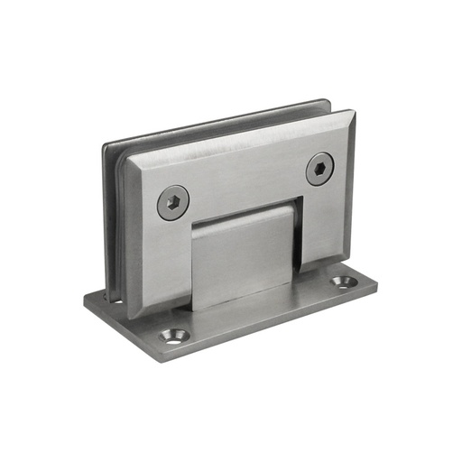 [VTR-PSS121] BISAGRA BISELADA MURO-CRISTAL A 90° BASE COMPLETA ACERO INOXIDABLE MOD. VTR-PSS121