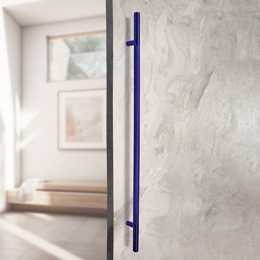 [L2239X50BL-SET] MANILLÓN TIPO H  MOLETEADO - AZUL - 50&quot; - MODULAR - ACERO INOXIDABLE 304 - MOD. L22 (SET)
