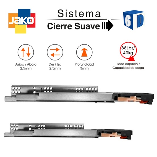 CORREDERA CIERRE SUAVE 6D MOD. TS01