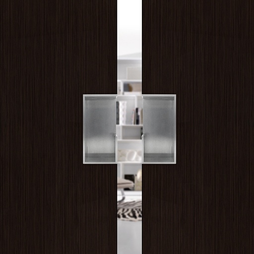 JALADERA DE EMBUTIR SATÍN Y NEGRO - ACERO INOXIDABLE 304 - MOD. W4254